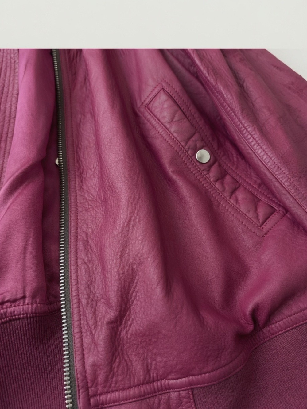 Bomber Jacket in Deep Raspberry - Picture 2 of 5